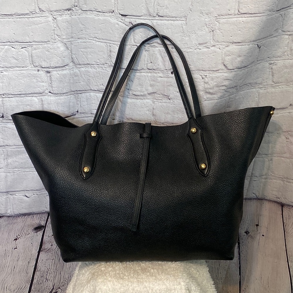 “Annabel Ingall” Women’s Black Leather Tote…Large